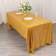 60"x126" Polyester Rectangular Tablecloth with Sequin Dots