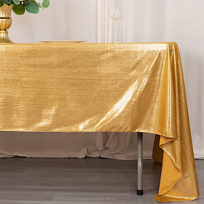 60"x126" Polyester Rectangular Tablecloth with Sequin Dots