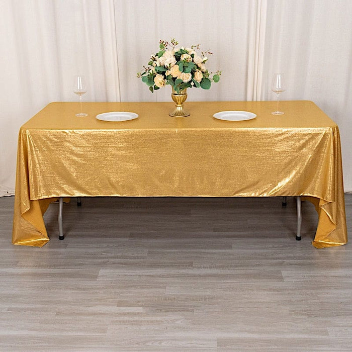 60"x126" Polyester Rectangular Tablecloth with Sequin Dots