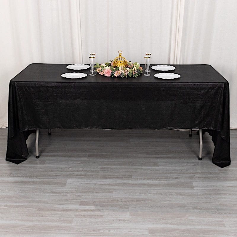 60"x126" Polyester Rectangular Tablecloth with Sequin Dots