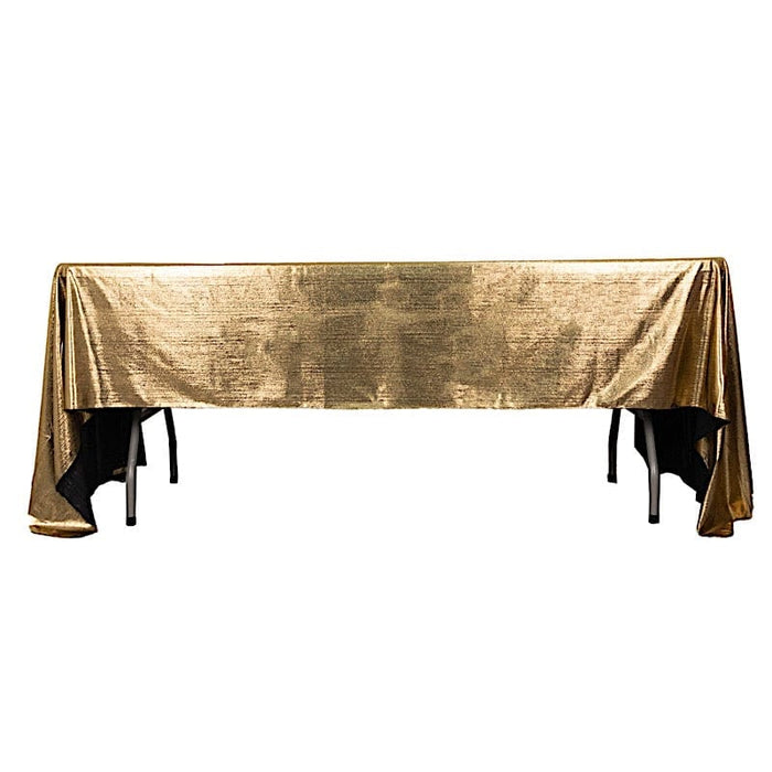 60"x126" Polyester Rectangular Tablecloth with Sequin Dots TAB_SHIM_60126_ANGD