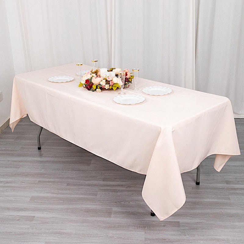 60x102" Premium Polyester Rectangular Tablecloth Wedding Table Linens