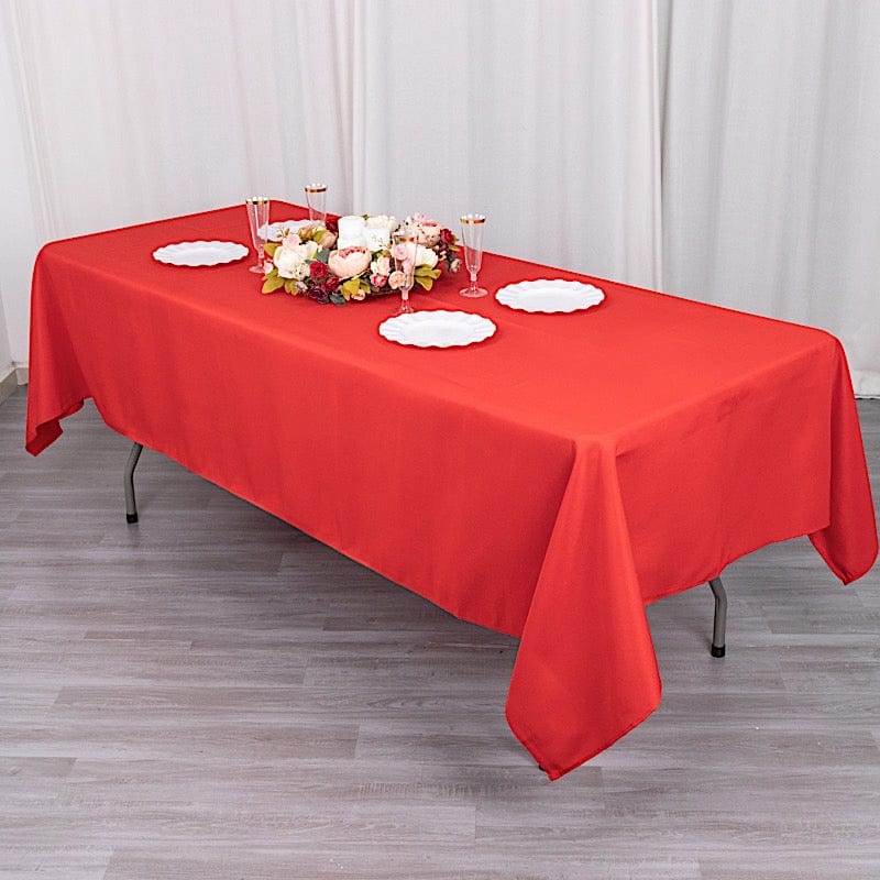 60x102" Premium Polyester Rectangular Tablecloth Wedding Table Linens