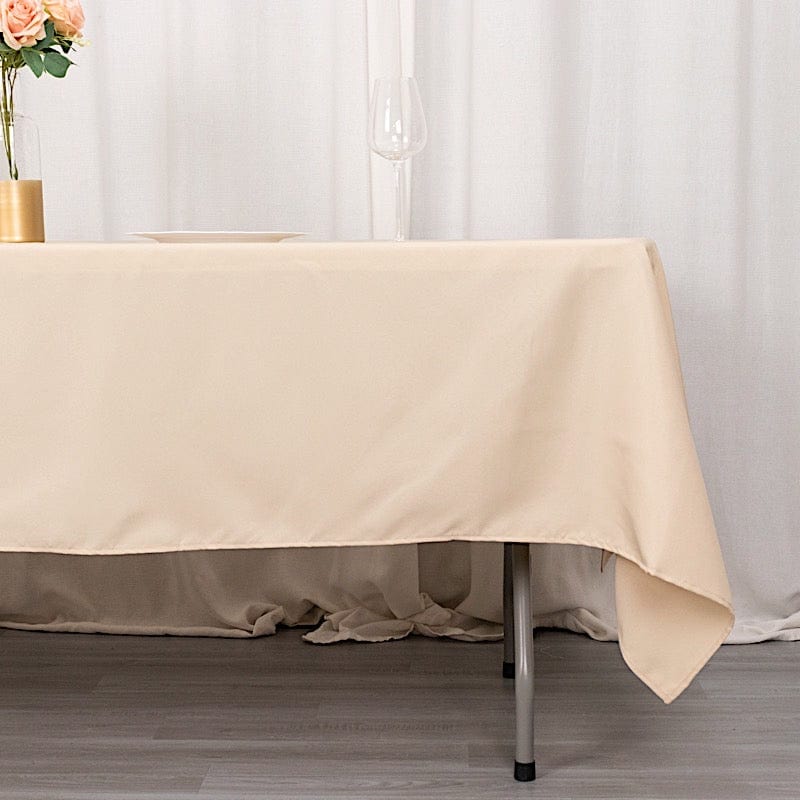 60x102" Premium Polyester Rectangular Tablecloth Wedding Table Linens