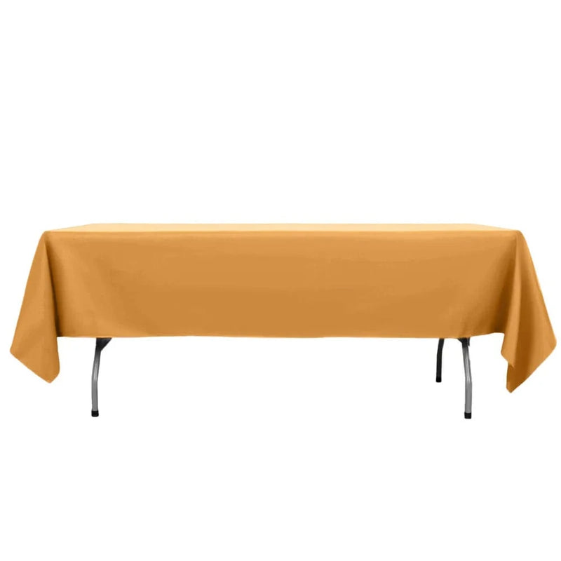 60x102" Premium Polyester Rectangular Tablecloth Wedding Table Linens TAB_60102_GOLD_PRM