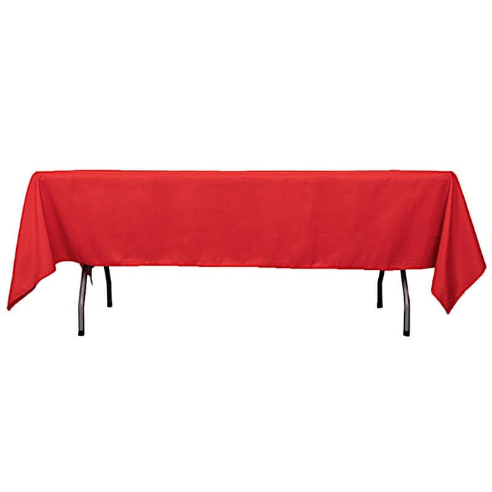 60x102" Premium Polyester Rectangular Tablecloth Wedding Table Linens TAB_60102_RED_PRM