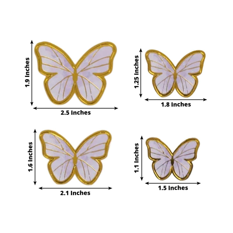 64 Assorted 3D Butterfly Cake Toppers Cupcake Decorations - Pink and Purple CAKE_TOP_017_BUT01_MIX