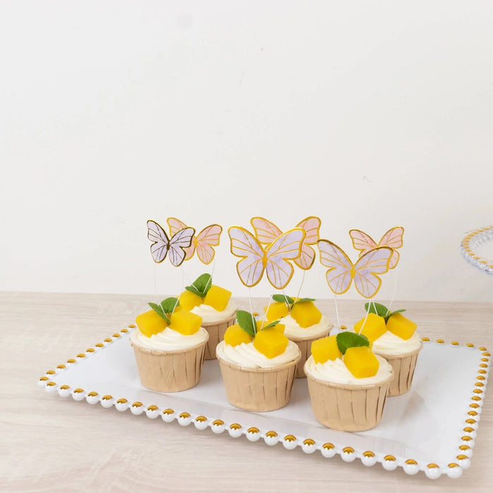 64 Assorted 3D Butterfly Cake Toppers Cupcake Decorations - Pink and Purple CAKE_TOP_017_BUT01_MIX