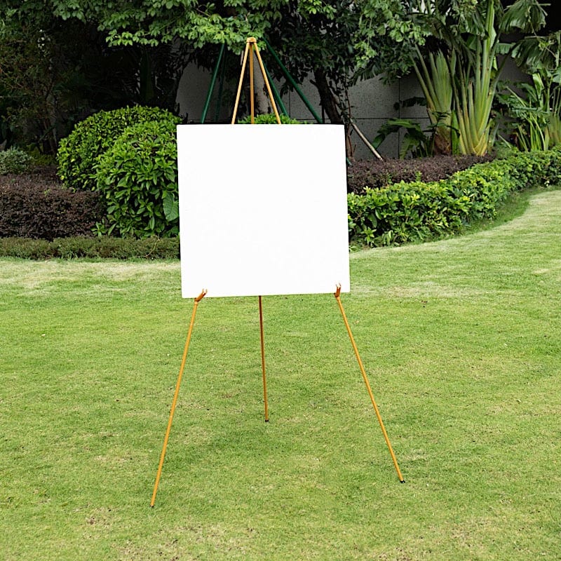 65" tall Metal Easel Collapsible Tripod Stand - Black