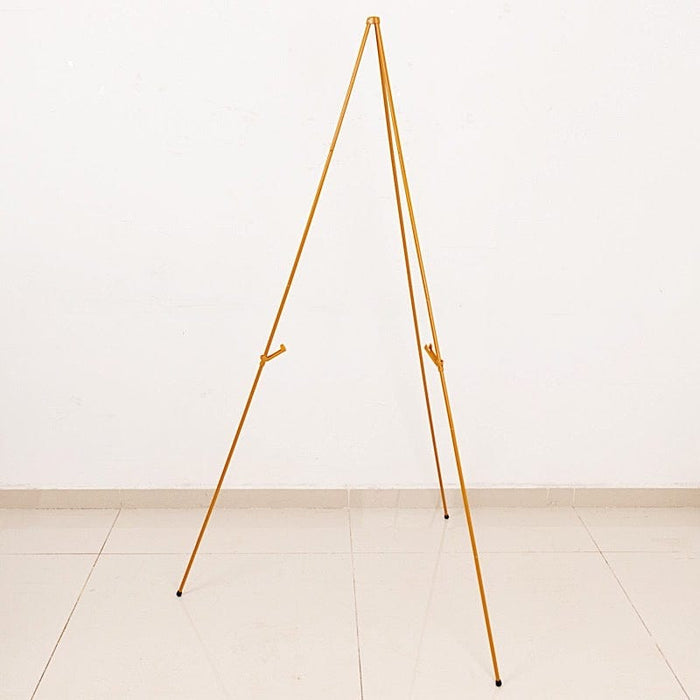 65" tall Metal Easel Collapsible Tripod Stand - Black FURN_STND_001_GOLD