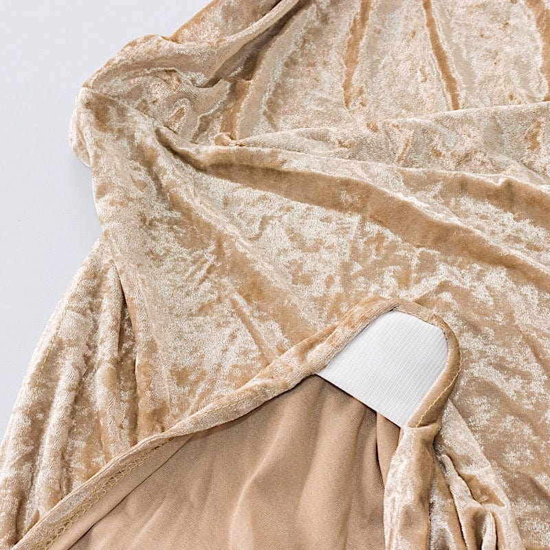 6ft Crushed Velvet Stretch Fitted Rectangular Table Cover