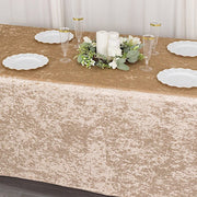6ft Crushed Velvet Stretch Fitted Rectangular Table Cover