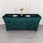 6ft Crushed Velvet Stretch Fitted Rectangular Table Cover