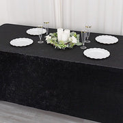 6ft Crushed Velvet Stretch Fitted Rectangular Table Cover