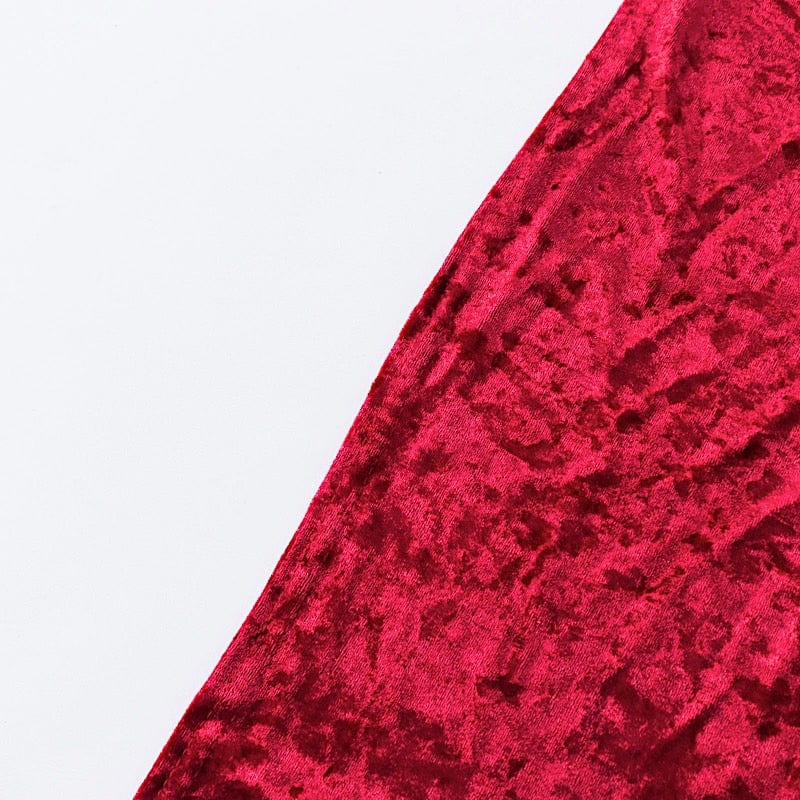 6ft Crushed Velvet Stretch Fitted Rectangular Table Cover