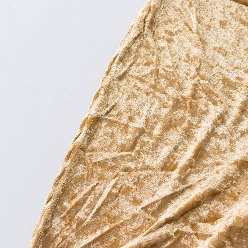 6ft Crushed Velvet Stretch Fitted Rectangular Table Cover