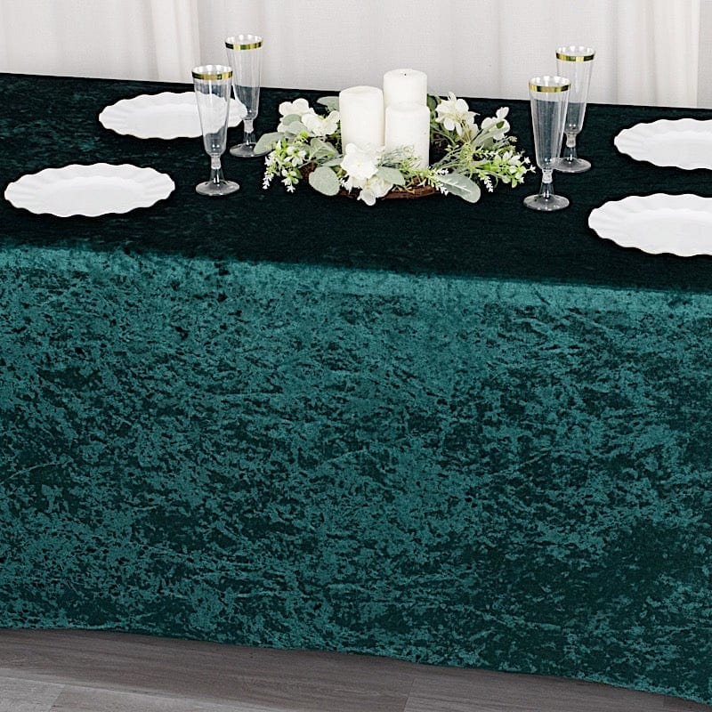 6ft Crushed Velvet Stretch Fitted Rectangular Table Cover