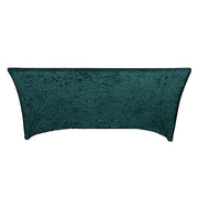 6ft Crushed Velvet Stretch Fitted Rectangular Table Cover TAB_REC_VEL6FT_HUNT