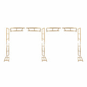 6ft x 12ft Freestanding Rectangular Double Frame Metal Over The Table Stand - Gold BKDP_STND_LADER_6X12_GOLD
