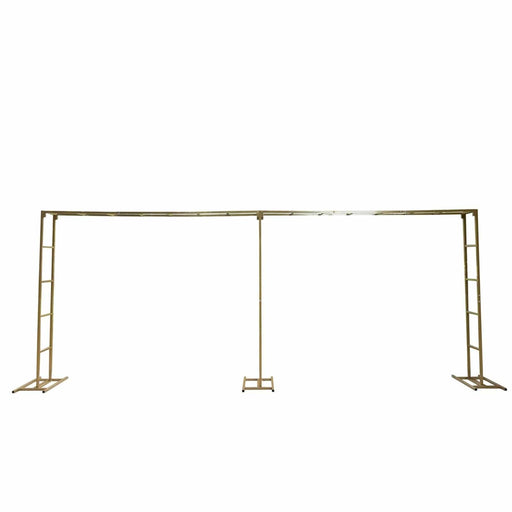 6ft x 16ft Freestanding Rectangular Double Frame Metal Over The Table Stand - Gold BKDP_STND_LADER_6X16