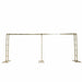 6ft x 16ft Freestanding Rectangular Double Frame Metal Over The Table Stand - Gold BKDP_STND_LADER_6X16