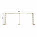 6ft x 16ft Freestanding Rectangular Double Frame Metal Over The Table Stand - Gold BKDP_STND_LADER_6X16