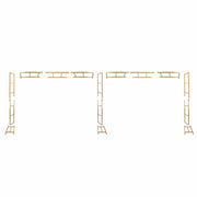6ft x 16ft Freestanding Rectangular Double Frame Metal Over The Table Stand - Gold BKDP_STND_LADER_6X16