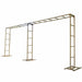 6ft x 16ft Freestanding Rectangular Double Frame Metal Over The Table Stand - Gold BKDP_STND_LADER_6X16