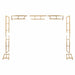 6ft x 8ft Freestanding Rectangular Double Frame Metal Over The Table Stand - Gold BKDP_STND_LADER_6X8_GOLD