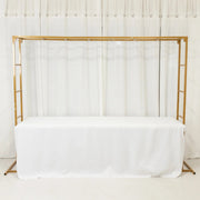 6ft x 8ft Freestanding Rectangular Double Frame Metal Over The Table Stand - Gold BKDP_STND_LADER_6X8_GOLD