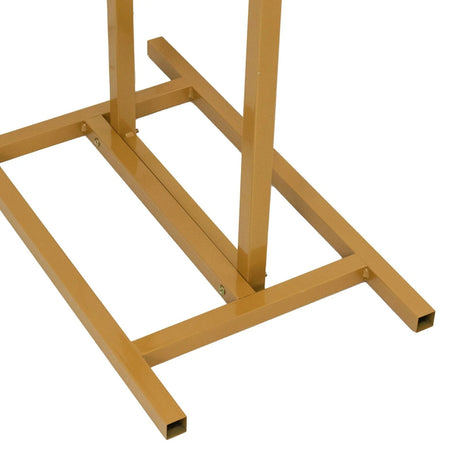 6ft x 8ft Freestanding Rectangular Double Frame Metal Over The Table Stand - Gold BKDP_STND_LADER_6X8_GOLD