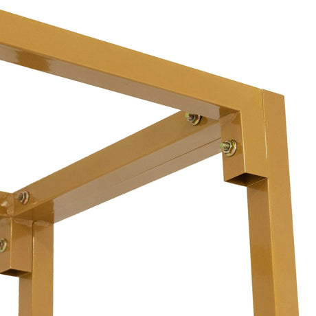 6ft x 8ft Freestanding Rectangular Double Frame Metal Over The Table Stand - Gold BKDP_STND_LADER_6X8_GOLD