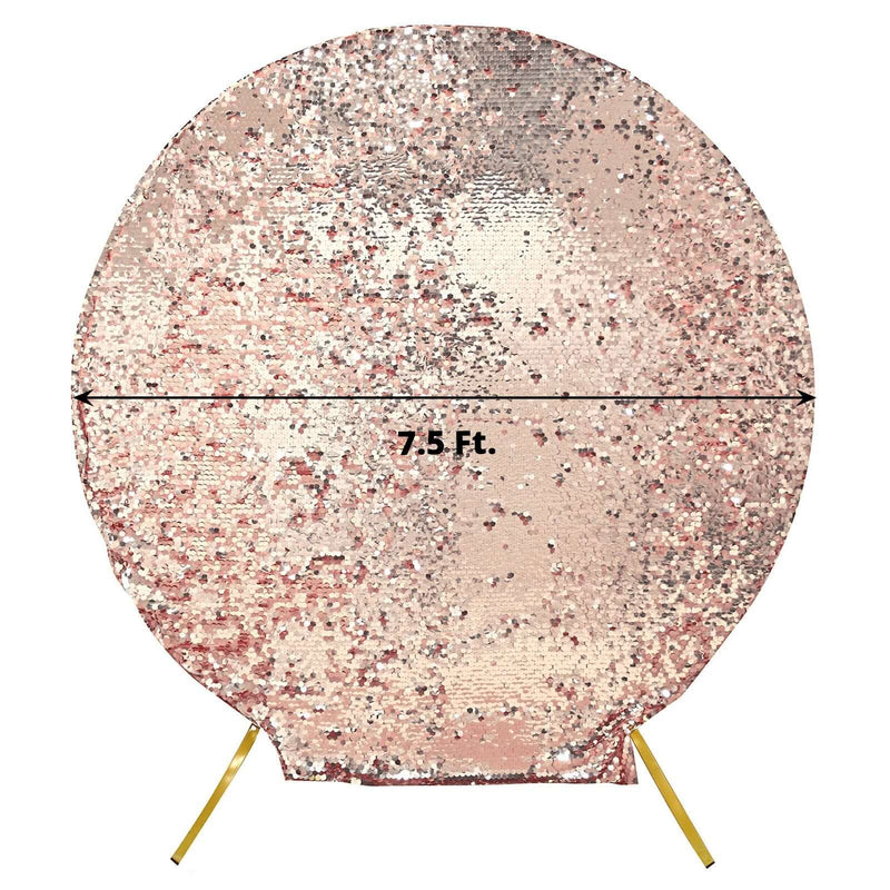 7.5 ft Big Payette Sequin Round Backdrop Stand Cover Wedding Decorations BKDP_STNDCIR1_71_046