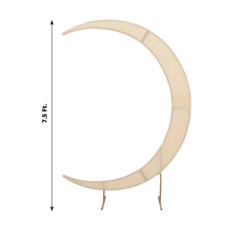 7.5 ft Fitted Spandex Crescent Moon Wedding Arch Backdrop Stand Cover