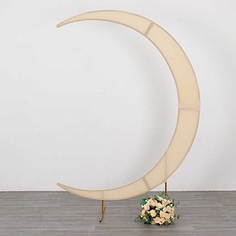 7.5 ft Fitted Spandex Crescent Moon Wedding Arch Backdrop Stand Cover