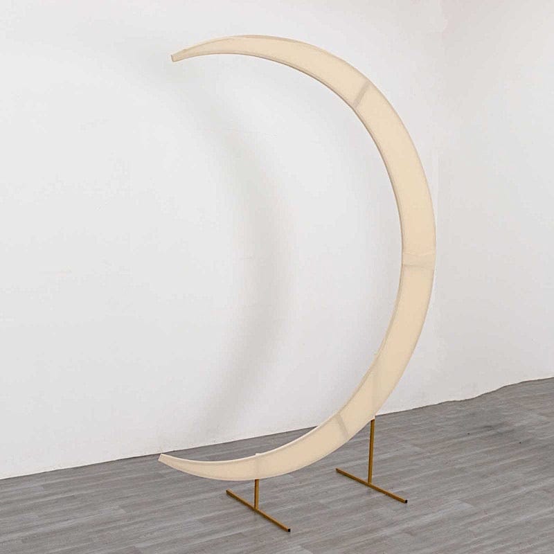 7.5 ft Fitted Spandex Crescent Moon Wedding Arch Backdrop Stand Cover