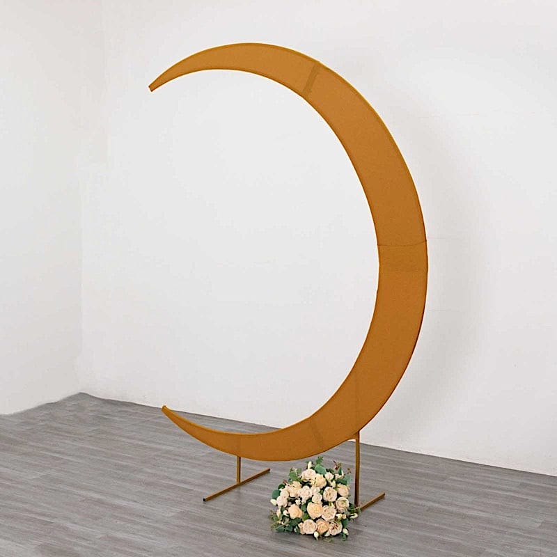 7.5 ft Fitted Spandex Crescent Moon Wedding Arch Backdrop Stand Cover