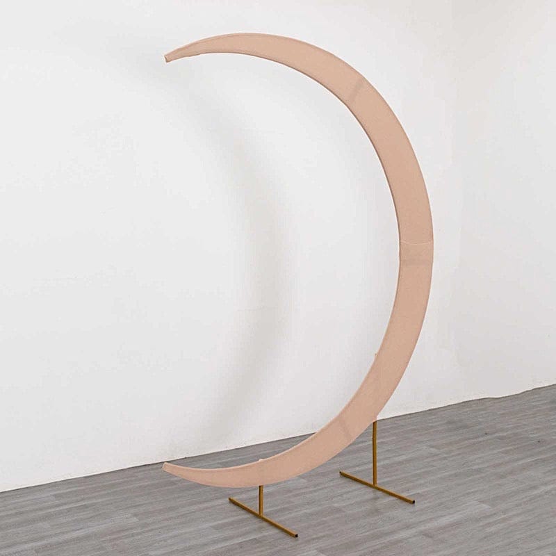 7.5 ft Fitted Spandex Crescent Moon Wedding Arch Backdrop Stand Cover