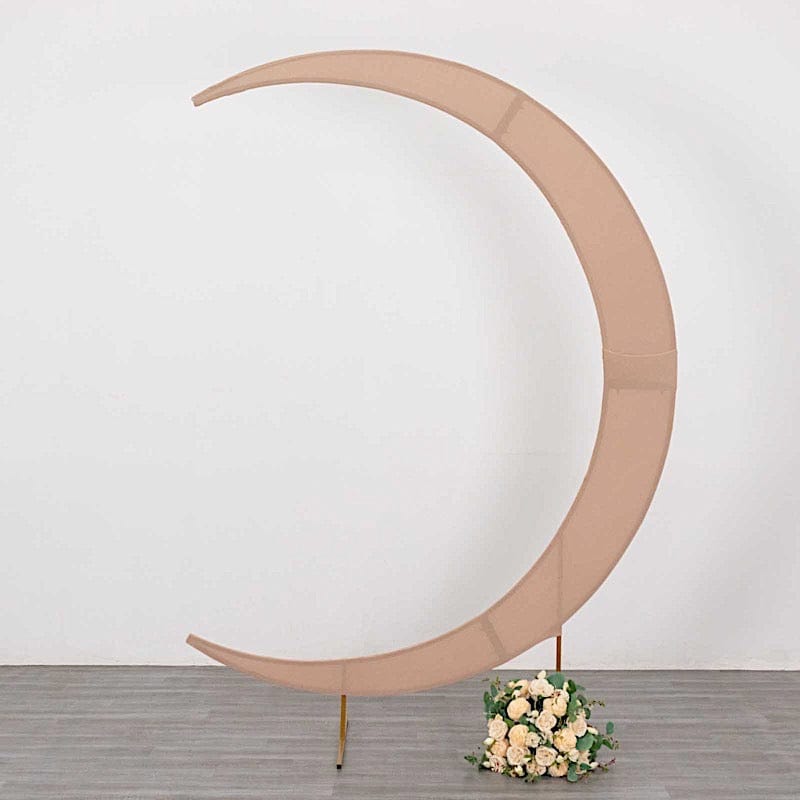 7.5 ft Fitted Spandex Crescent Moon Wedding Arch Backdrop Stand Cover