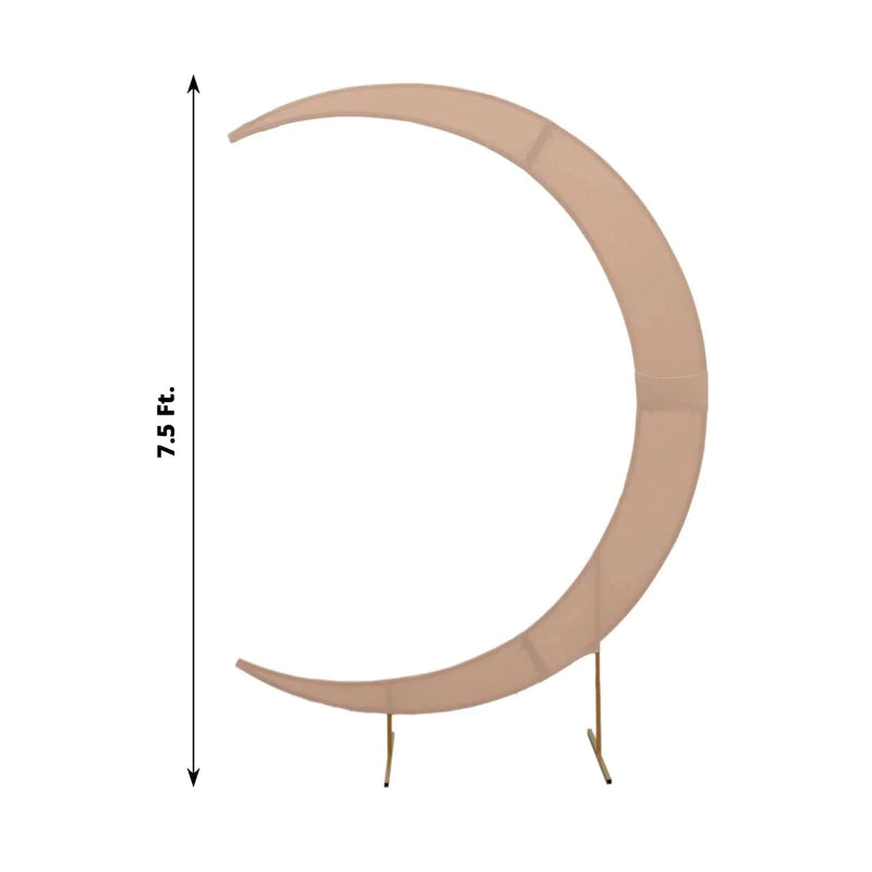 7.5 ft Fitted Spandex Crescent Moon Wedding Arch Backdrop Stand Cover