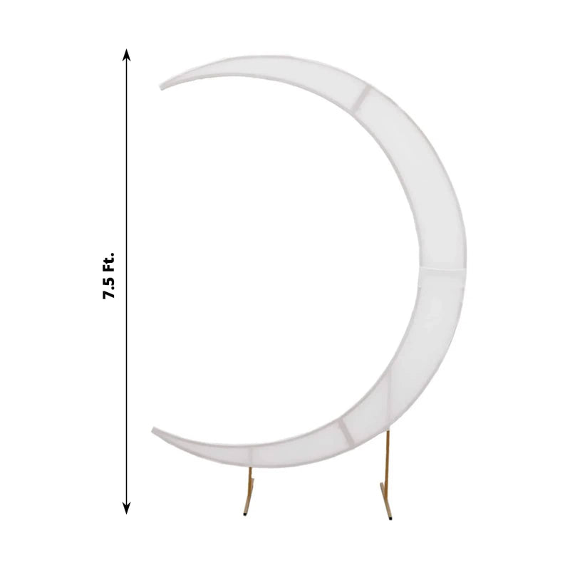 7.5 ft Fitted Spandex Crescent Moon Wedding Arch Backdrop Stand Cover