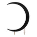 7.5 ft Fitted Spandex Crescent Moon Wedding Arch Backdrop Stand Cover BKDP_STND_16_SPX_L_BLK