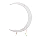 7.5 ft Fitted Spandex Crescent Moon Wedding Arch Backdrop Stand Cover BKDP_STND_16_SPX_L_WHT