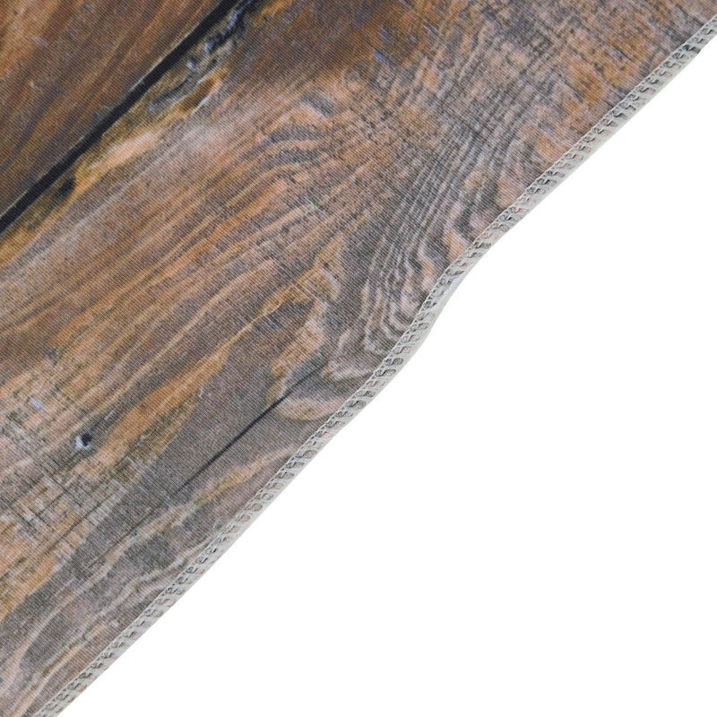 7.5 ft Fitted Spandex Rustic Wood Design Round Backdrop Stand Cover