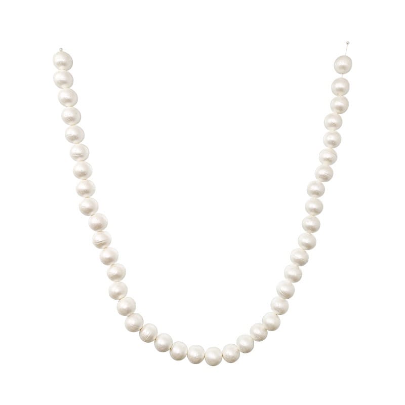7.5 ft Foam Garland with 40 Pearls - White BKDP_DECOR_PRL_6CM_WHT