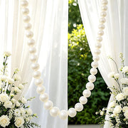 7.5 ft Foam Garland with 40 Pearls - White BKDP_DECOR_PRL_6CM_WHT