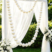 7.5 ft Foam Garland with 40 Pearls - White BKDP_DECOR_PRL_6CM_WHT