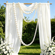 7.5 ft Foam Garland with 40 Pearls - White BKDP_DECOR_PRL_6CM_WHT
