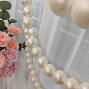 7.5 ft Foam Garland with Pearls - White BKDP_DECOR_PRL_4CM_WHT