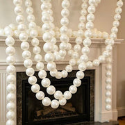 7.5 ft Foam Garland with Pearls - White BKDP_DECOR_PRL_4CM_WHT